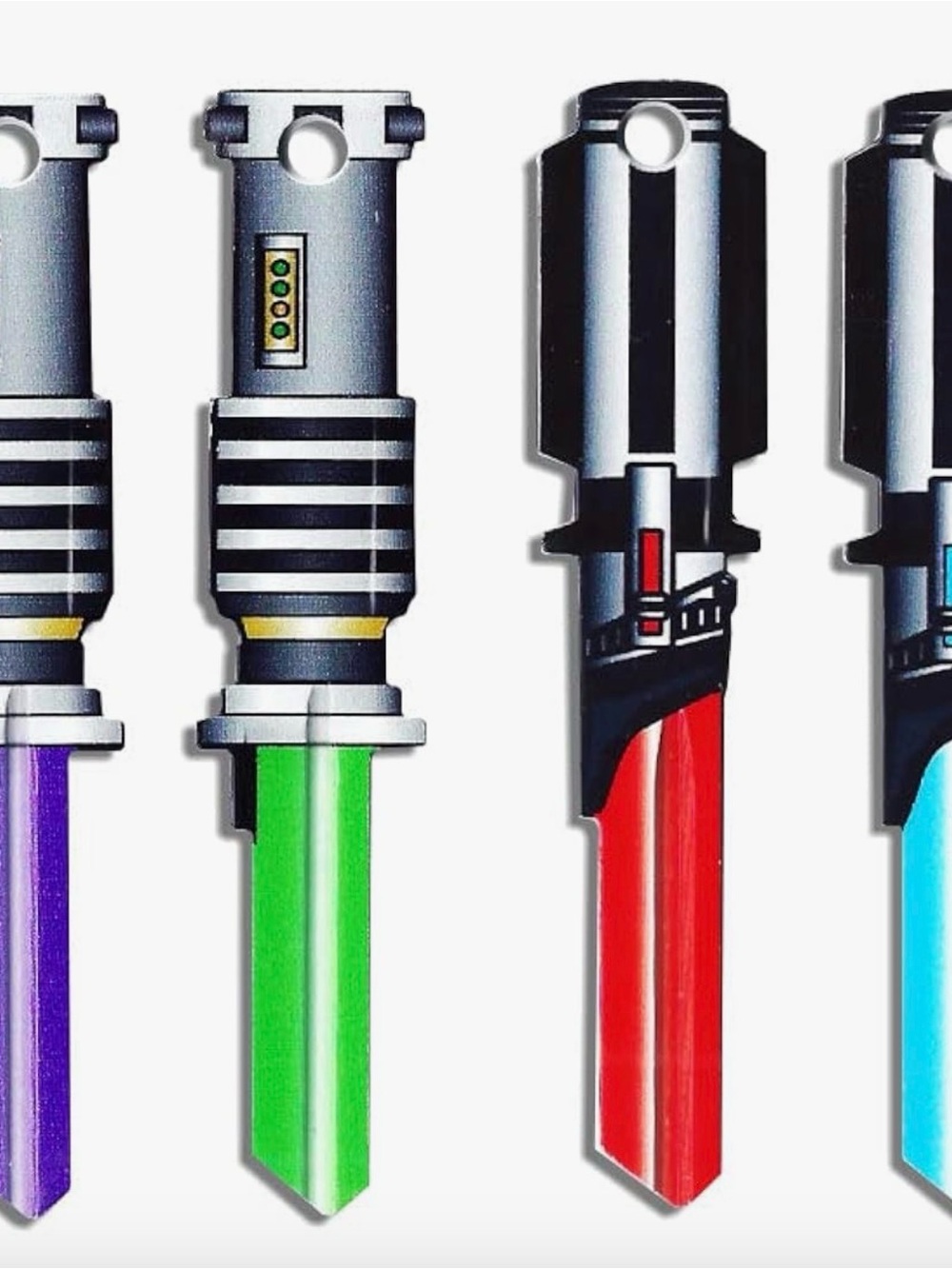 Set of 4 Lightsaber Shaped SC1#68 House Keys
